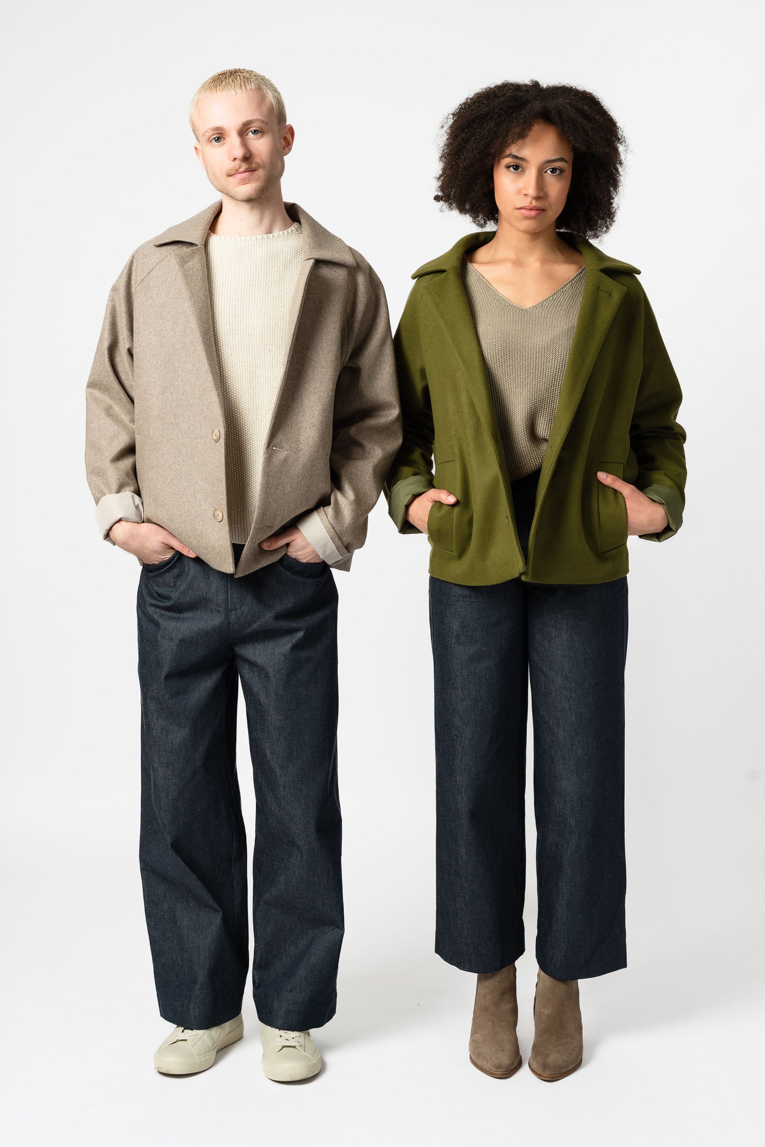 NNIstudio - SHORTCOAT 2.0 Wool Jacke - Olive Drab - XS - 