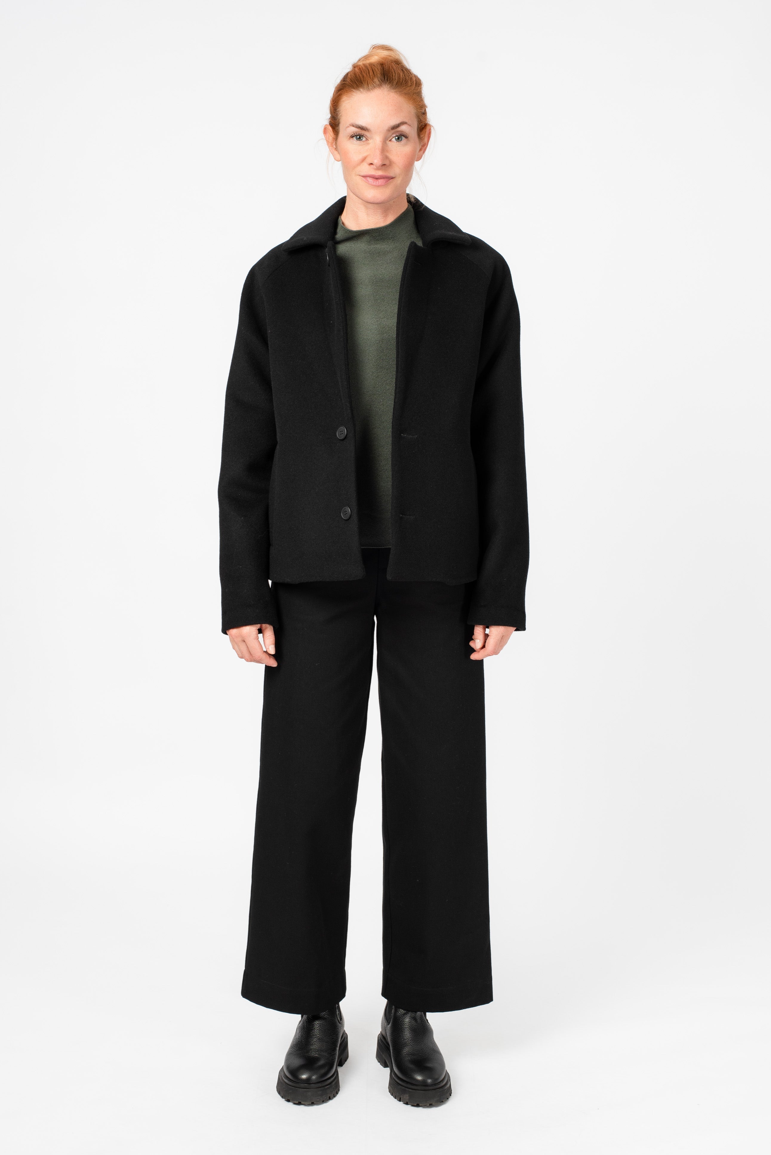 NNIstudio - SHORTCOAT 2.0 Wool Jacke - Olive Drab - XS -