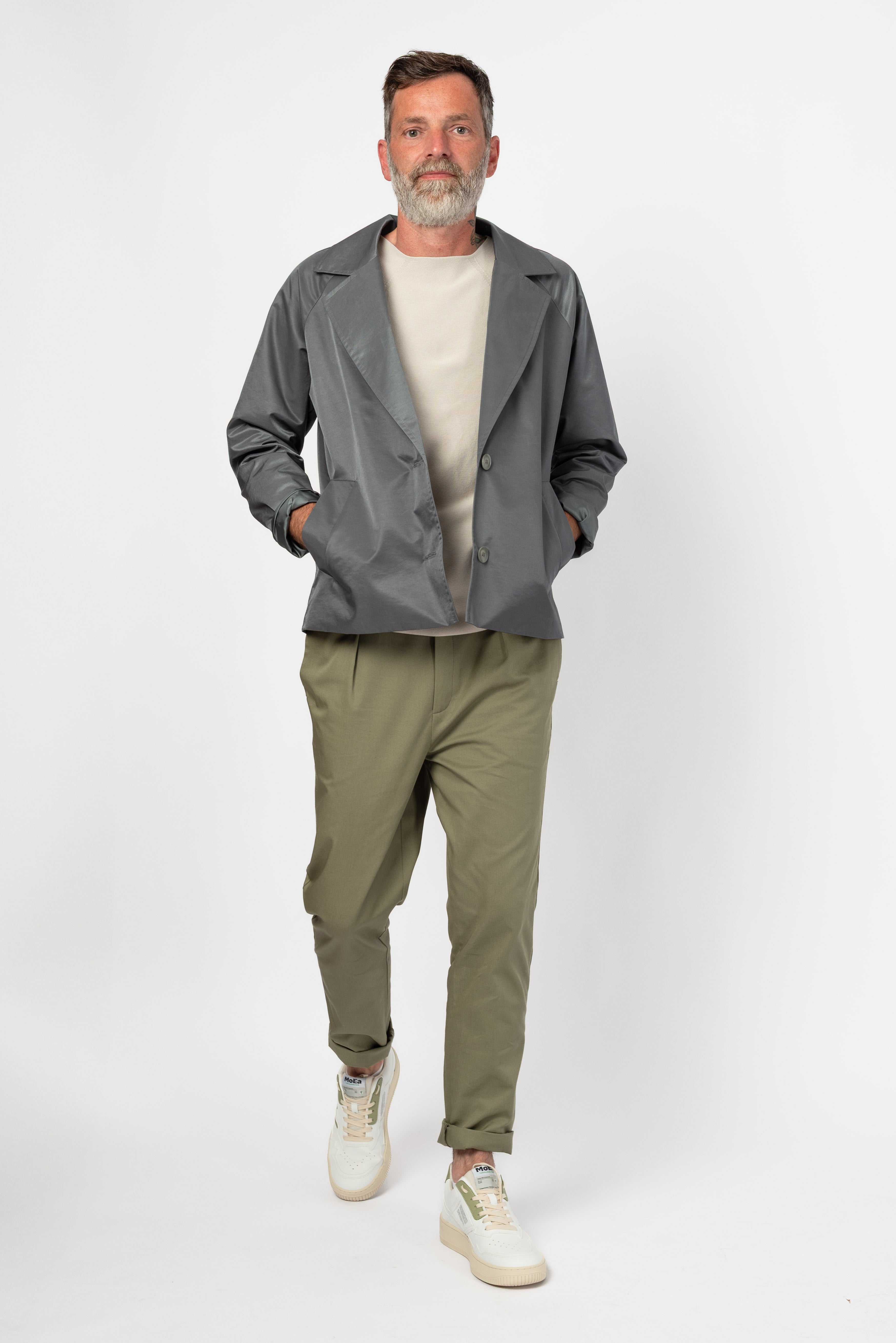 NNIstudio - SHORTCOAT Light Unisex - Beluga Grey - S - 