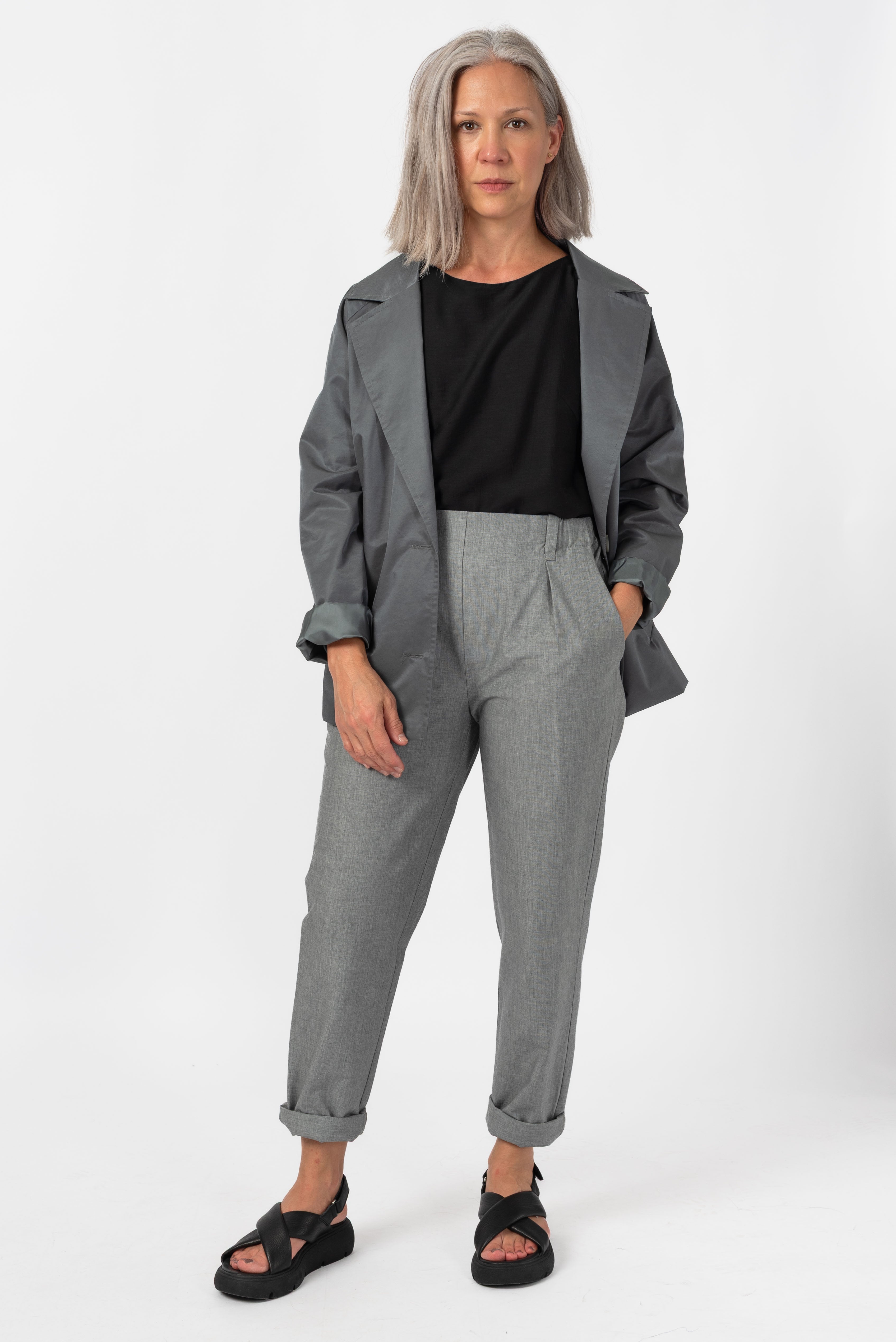 NNIstudio - SHORTCOAT Light Unisex - Beluga Grey - S - 