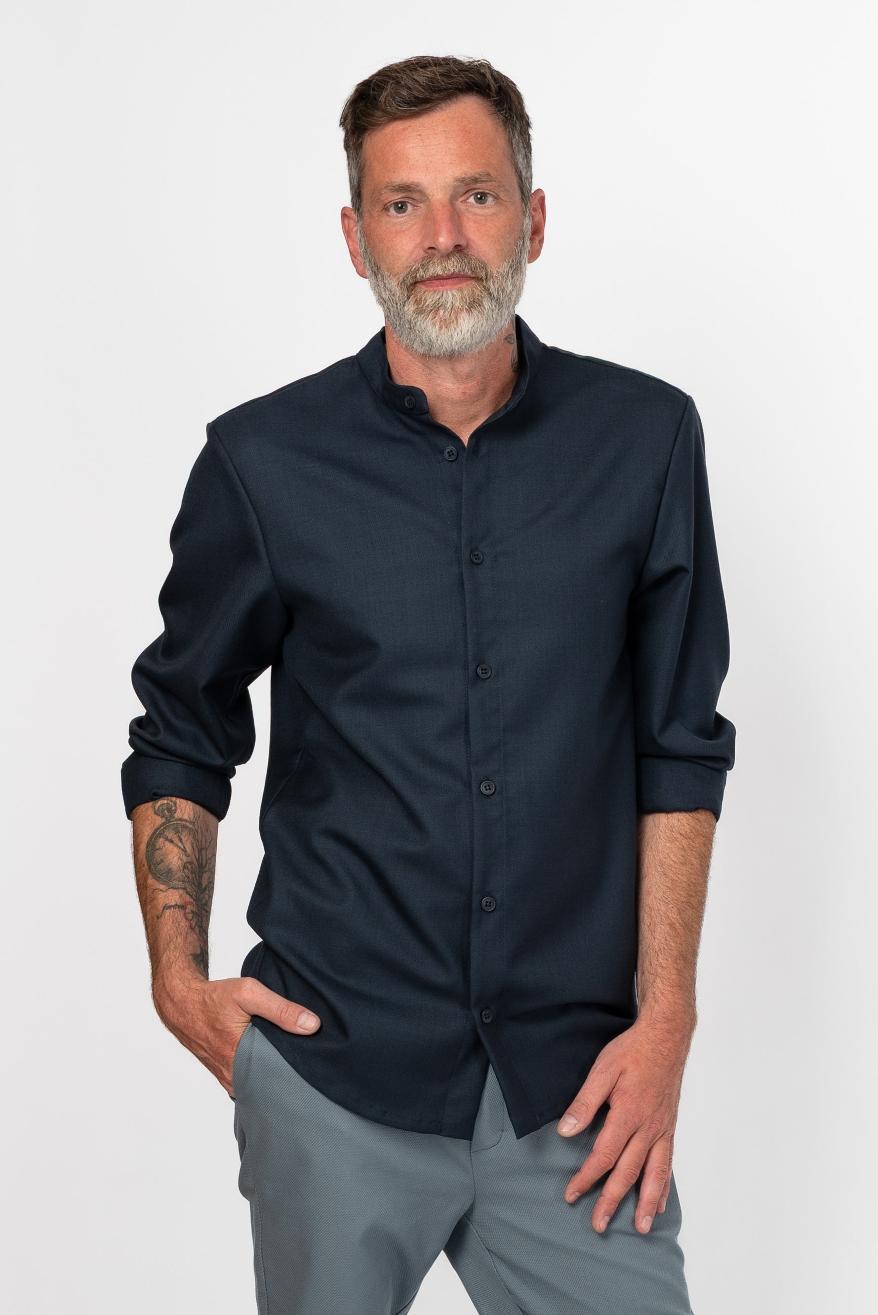 NNIstudio - SLEEK Hemd 2.0 Unisex - Phantom Black - S - 