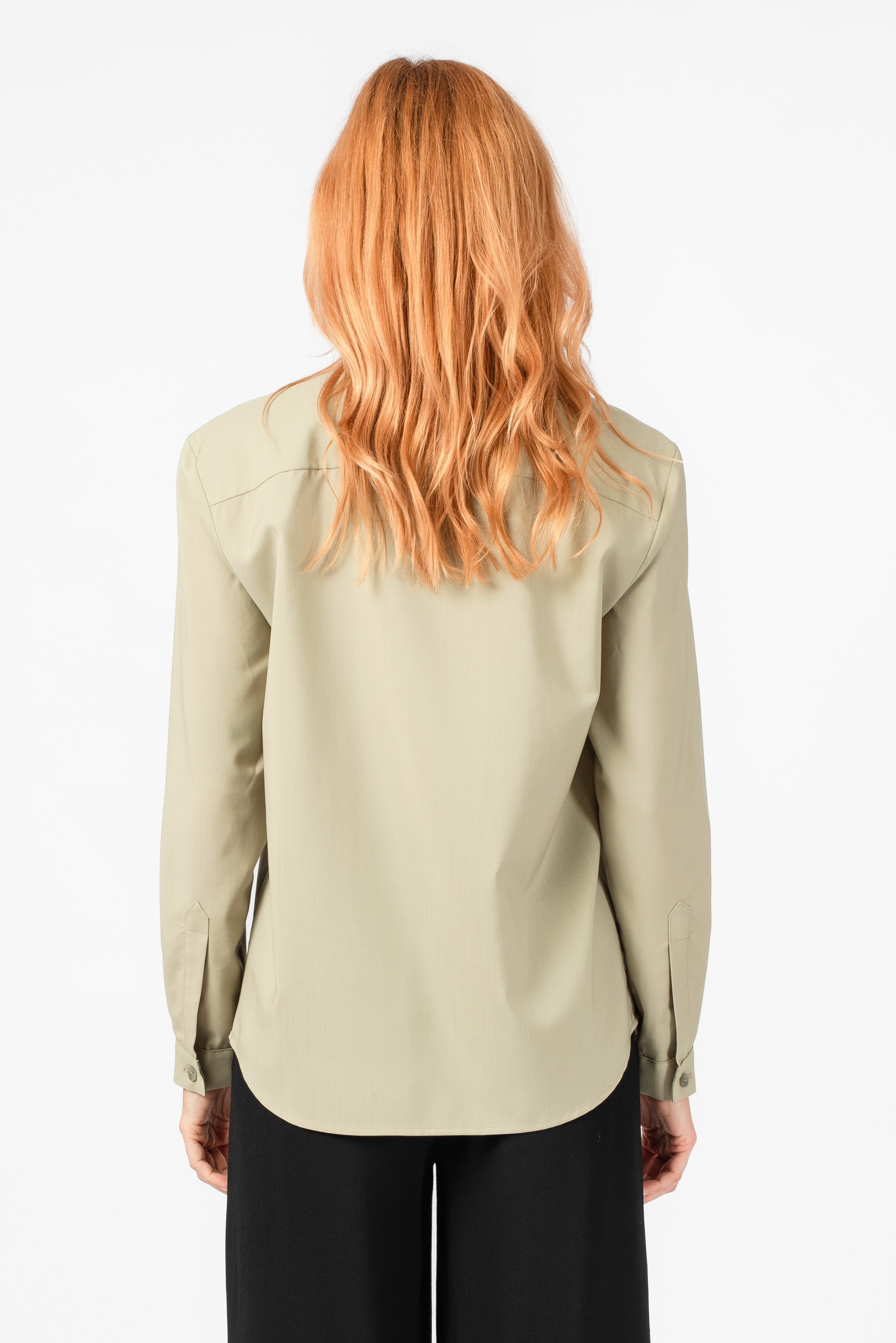 NNIstudio - SLEEK Hemd 2.0 Wool - Slate Green - XS -