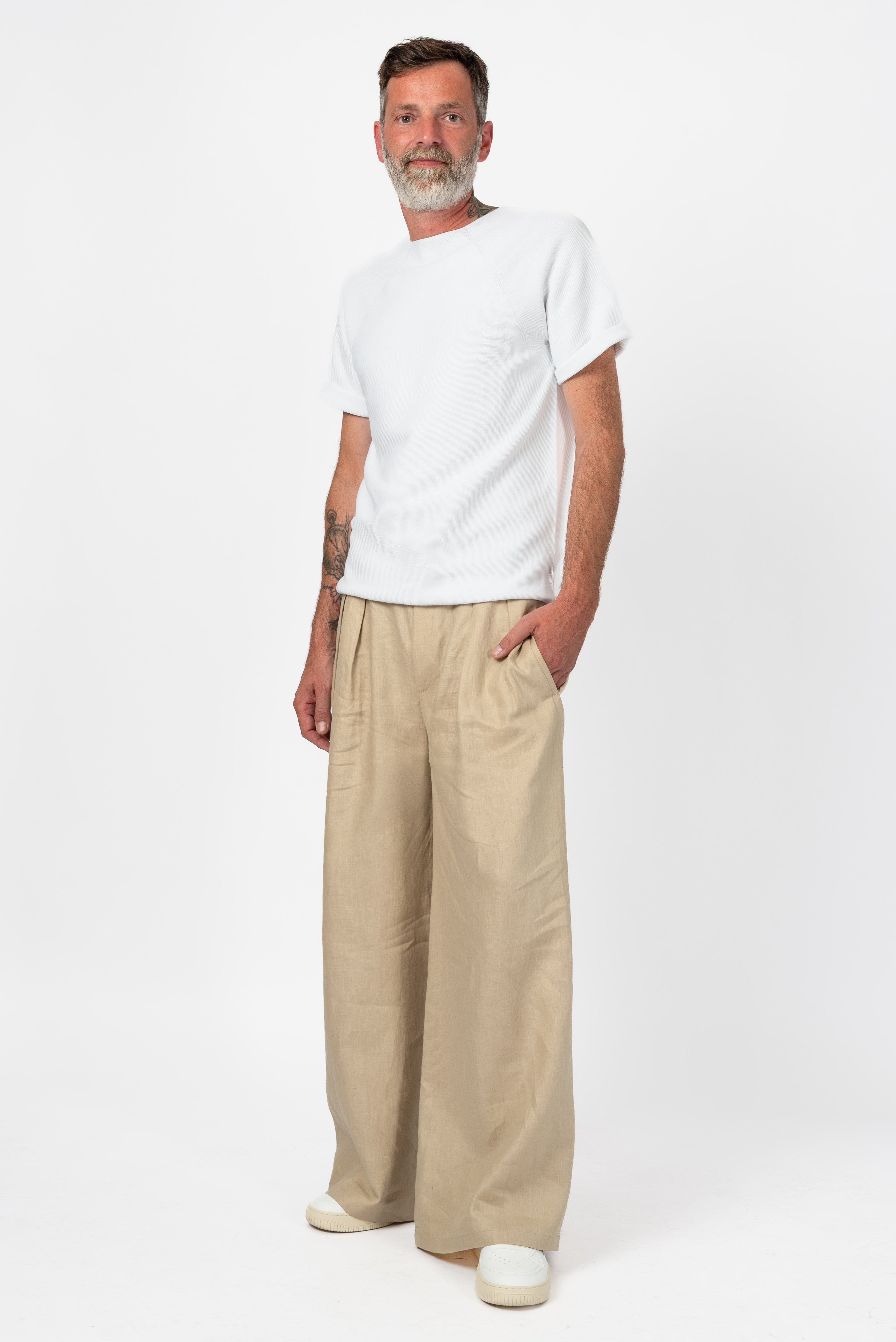 NNIstudio - SPAZIO Hose Leinen - India Blue - XS - 