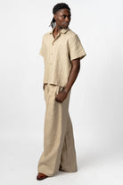 NNIstudio - SPAZIO Leinenhose Unisex - Sand - XS - 