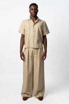 NNIstudio - SPAZIO Leinenhose Unisex - Sand - XS - 