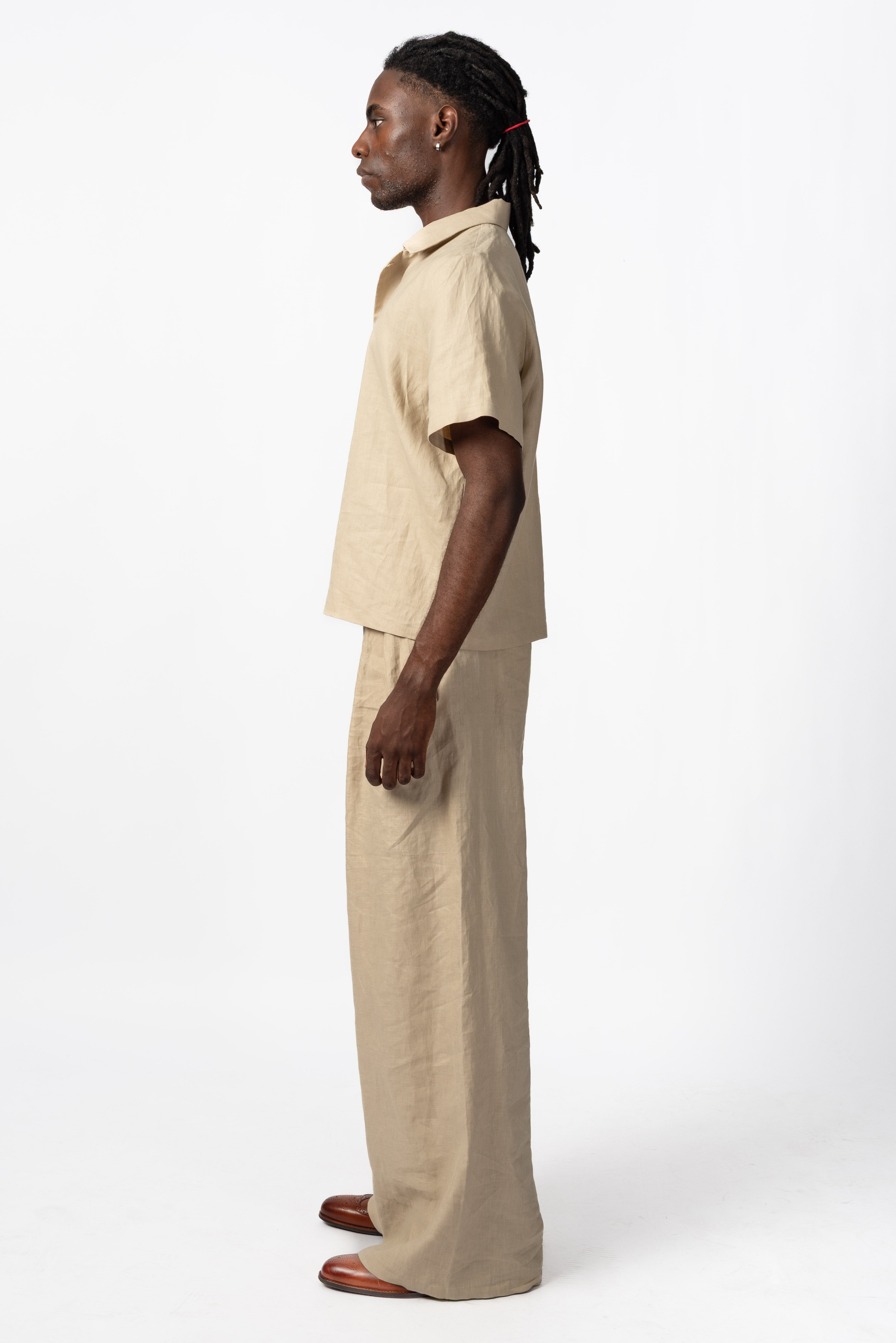 NNIstudio - SPAZIO Leinenhose Unisex - Sand - XS - 