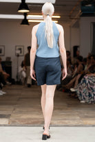 NNIstudio - SPAZIO Shorts Leinen - Boulder Beige - XS -