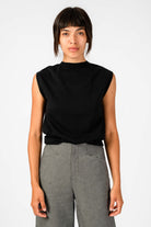 NNIstudio - SQUARE Strick-Pullunder Linen - Phantom Black - XS -