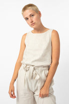 NNIstudio - STRAIGHT LEINEN Top - Undyed - XS/S - 