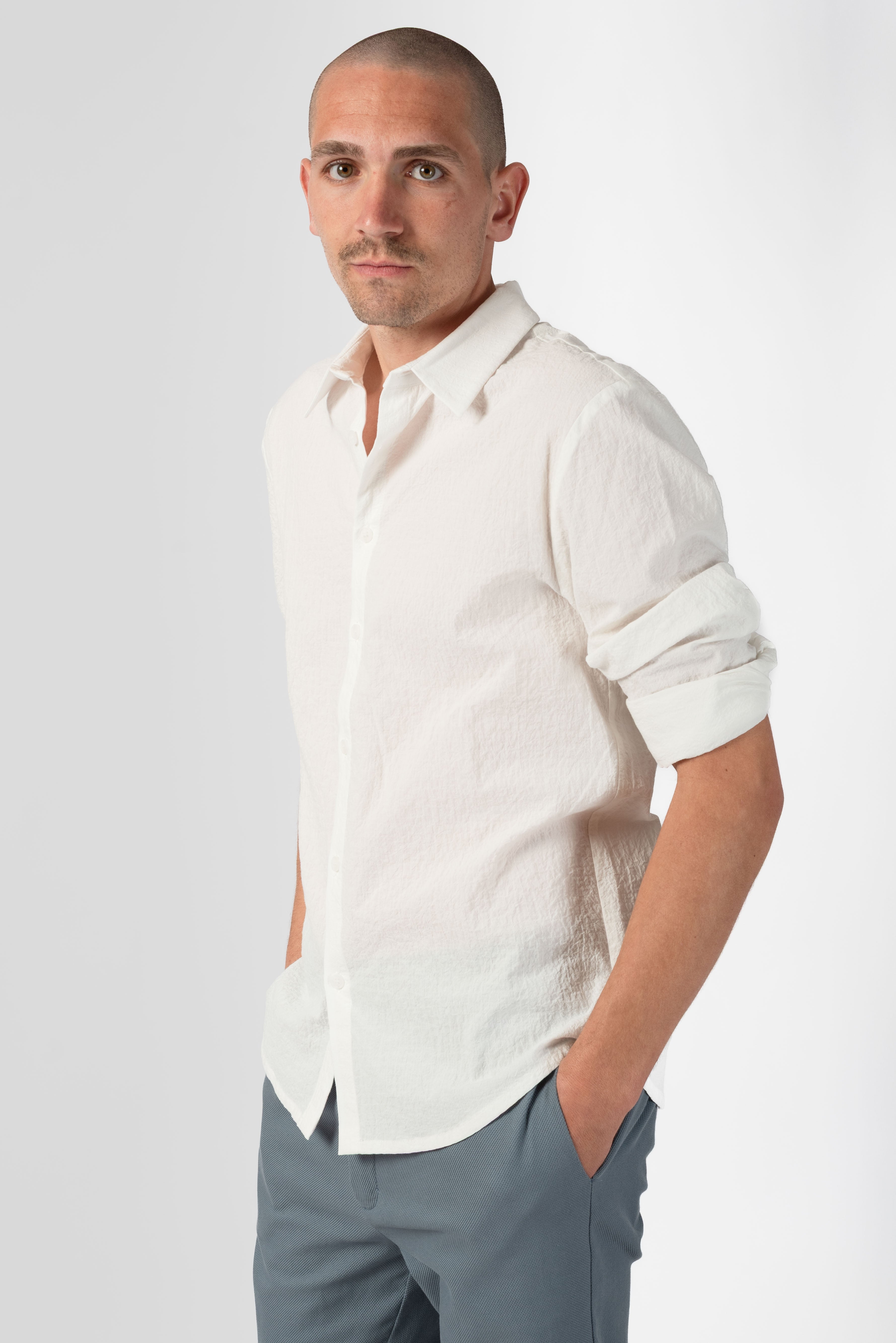 NNIstudio - SUITED Hemd Unisex - Graphit Blue - XS - 