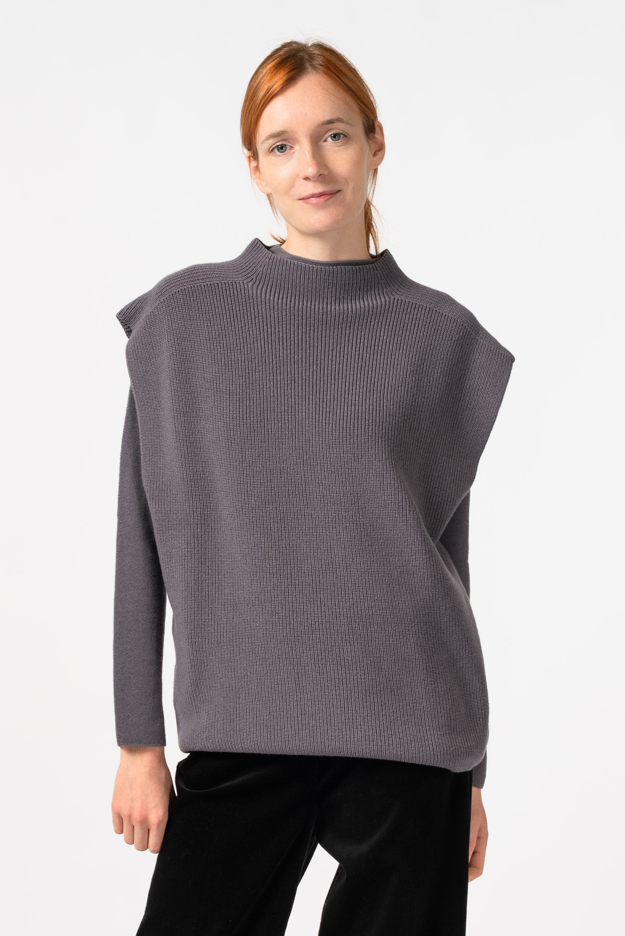 NNIstudio - TURTLENECK Strick - Pullunder - Chinchilla Sand - XS - 