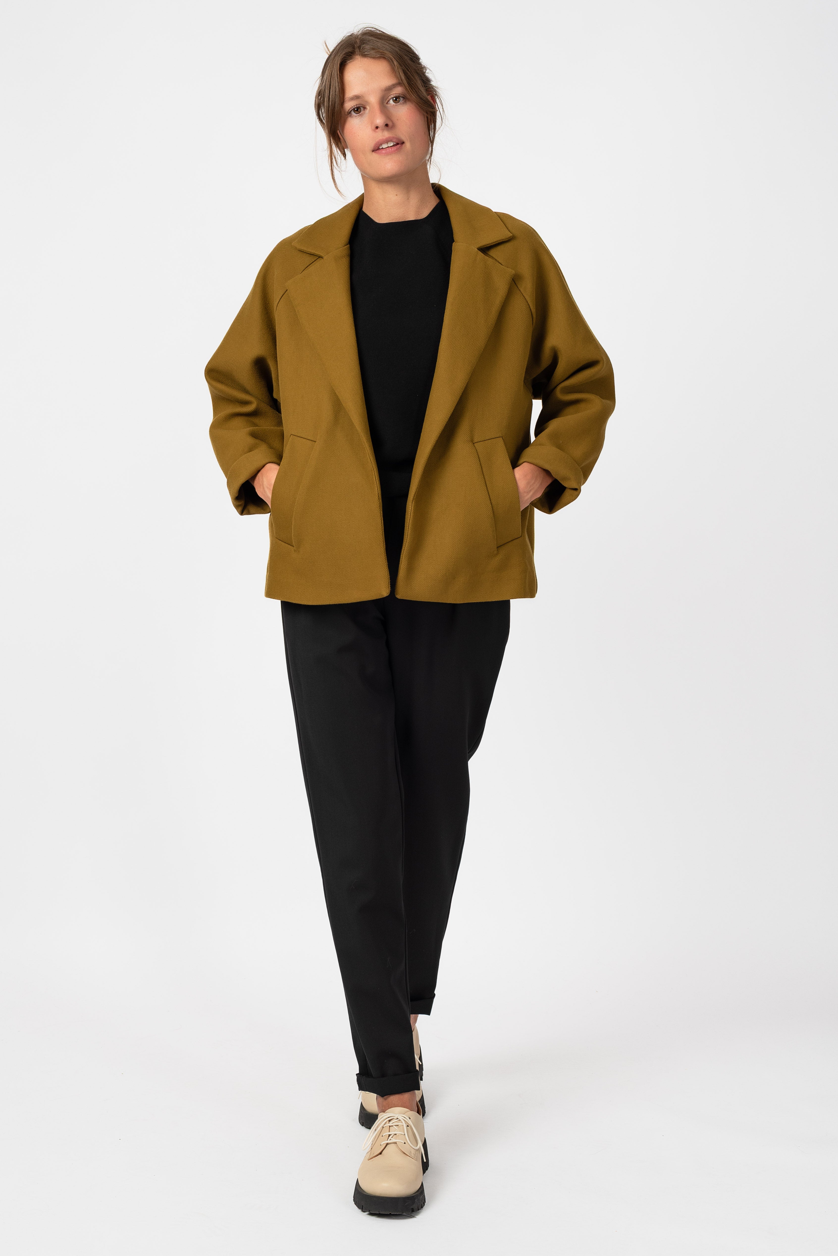 NNIstudio - UNLINED Jacke - Tapenade Golden Brown - Onesize - 