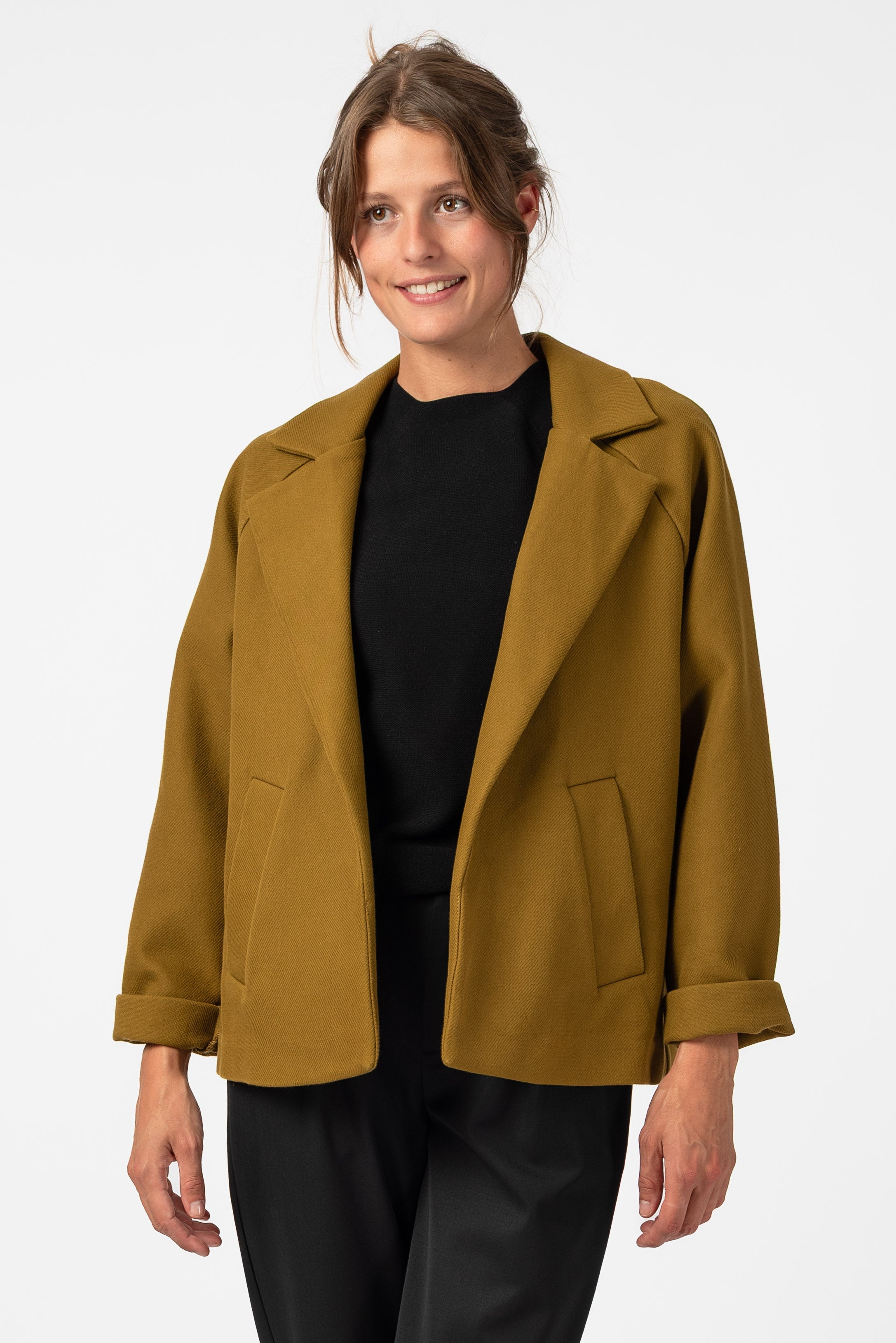 NNIstudio - UNLINED Jacke - Tapenade Golden Brown - Onesize - 