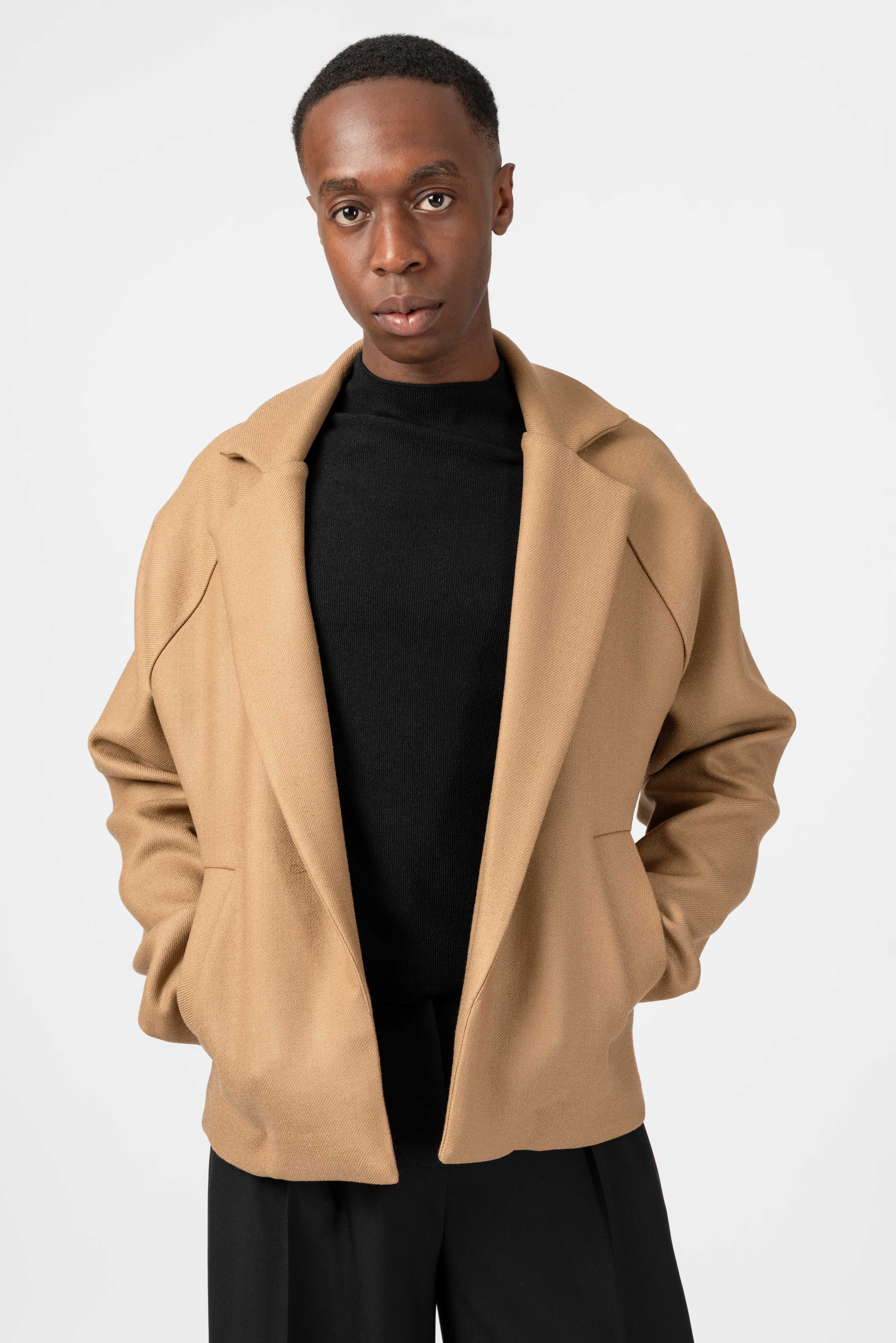 NNIstudio - UNLINED Jacke Wool - Camel - Onesize - 