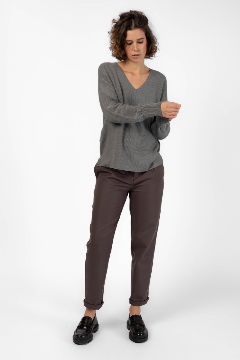 NNIstudio - V Pullover - Grau