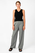 NNIstudio - W Strick-Top - Phantom Black - XS -