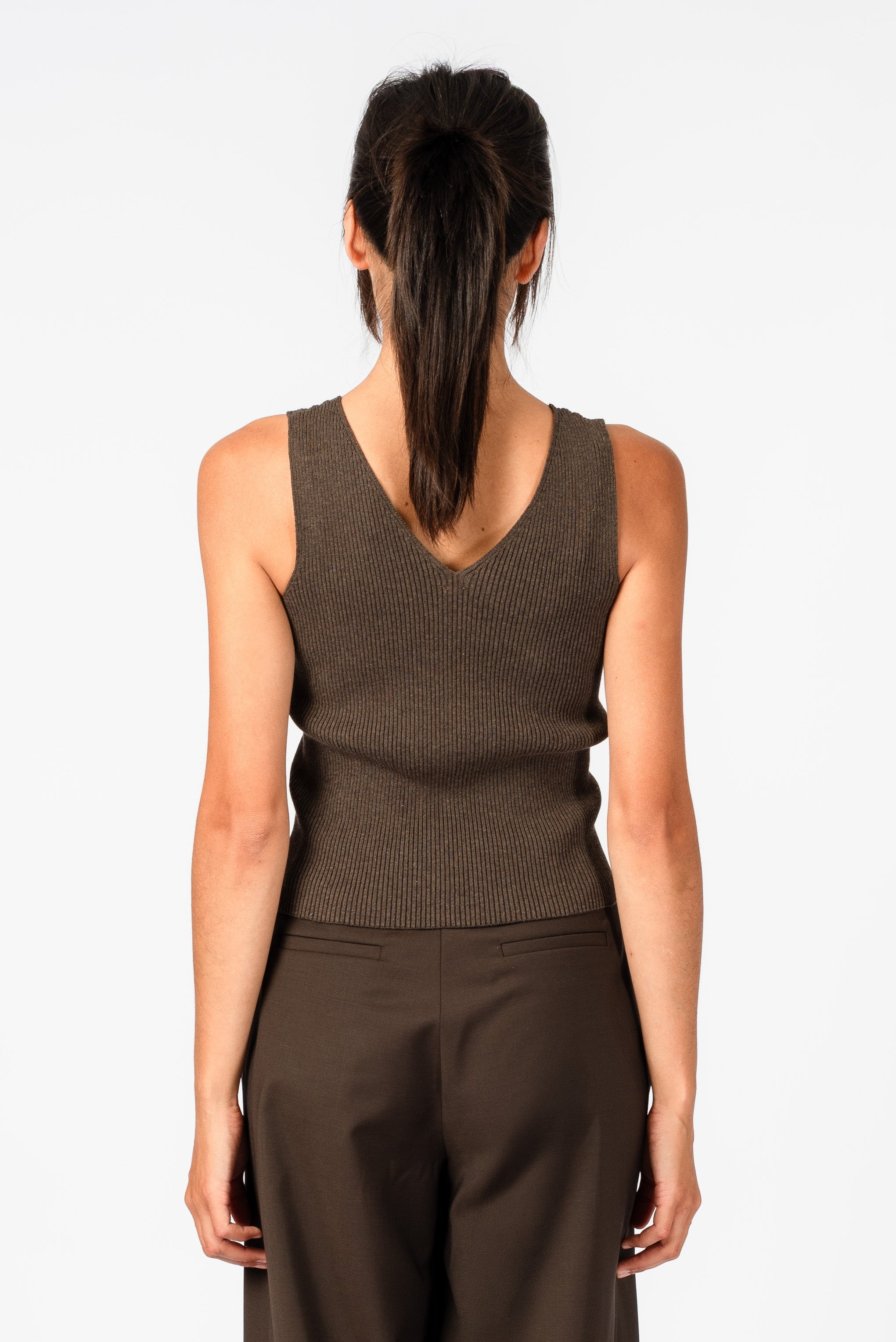 NNIstudio - W Strick-Top - Phantom Black - XS -